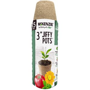 MCKENZIE WITH JIFFY-POTS 3'' RD 15 PACK (36 / CASE)